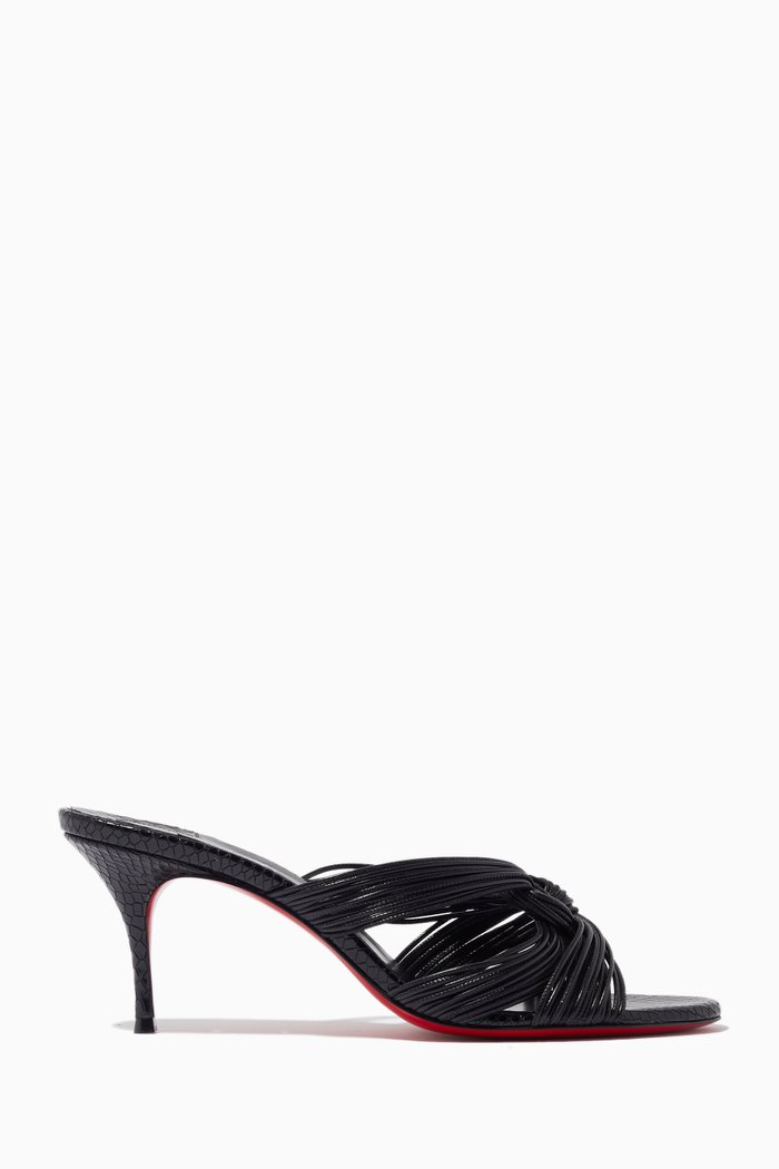 Multitaski 70 Mules in Leather, Black