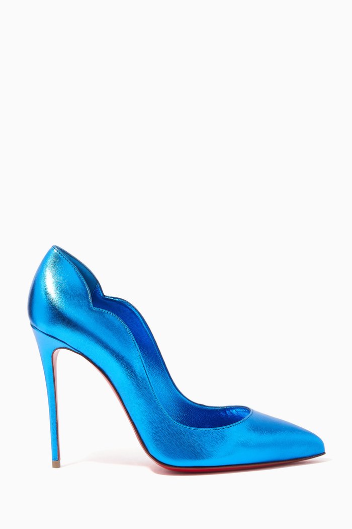 

Hot Chick 100 Pumps in Laminated Leather, Blue
