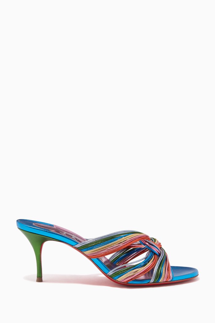 Multitaski Mules in Leather, Multicolour