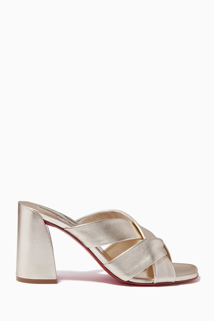 

Dispo Club Sandals in Leather, Silver