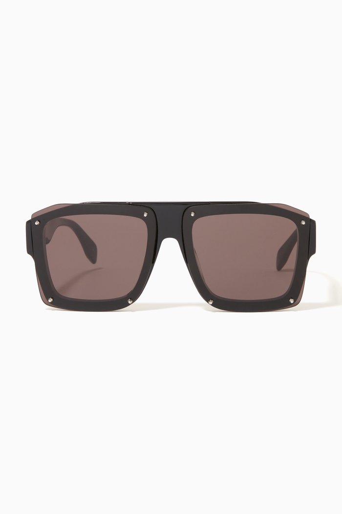 

Square Sunglasses in Acetate, Black