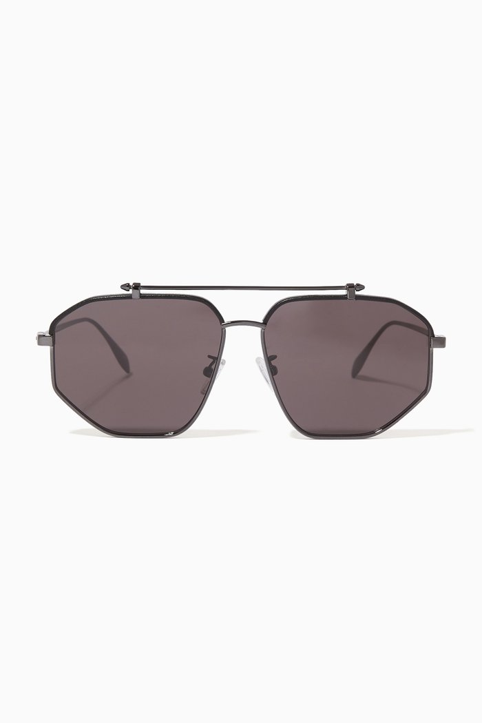 

Top Piercing Sunglasses in Metal, Grey