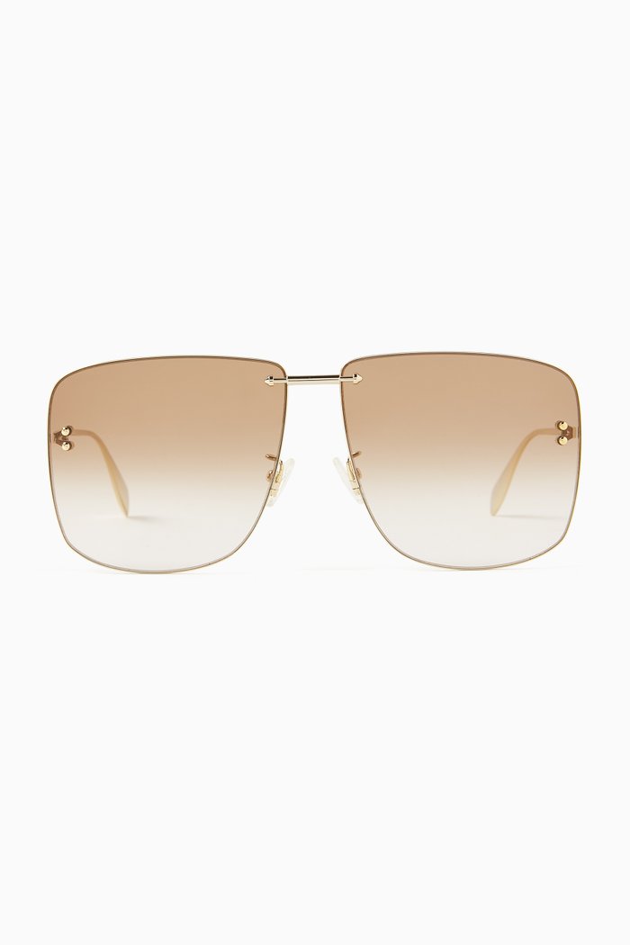 

Rectangle Sunglasses, Gold