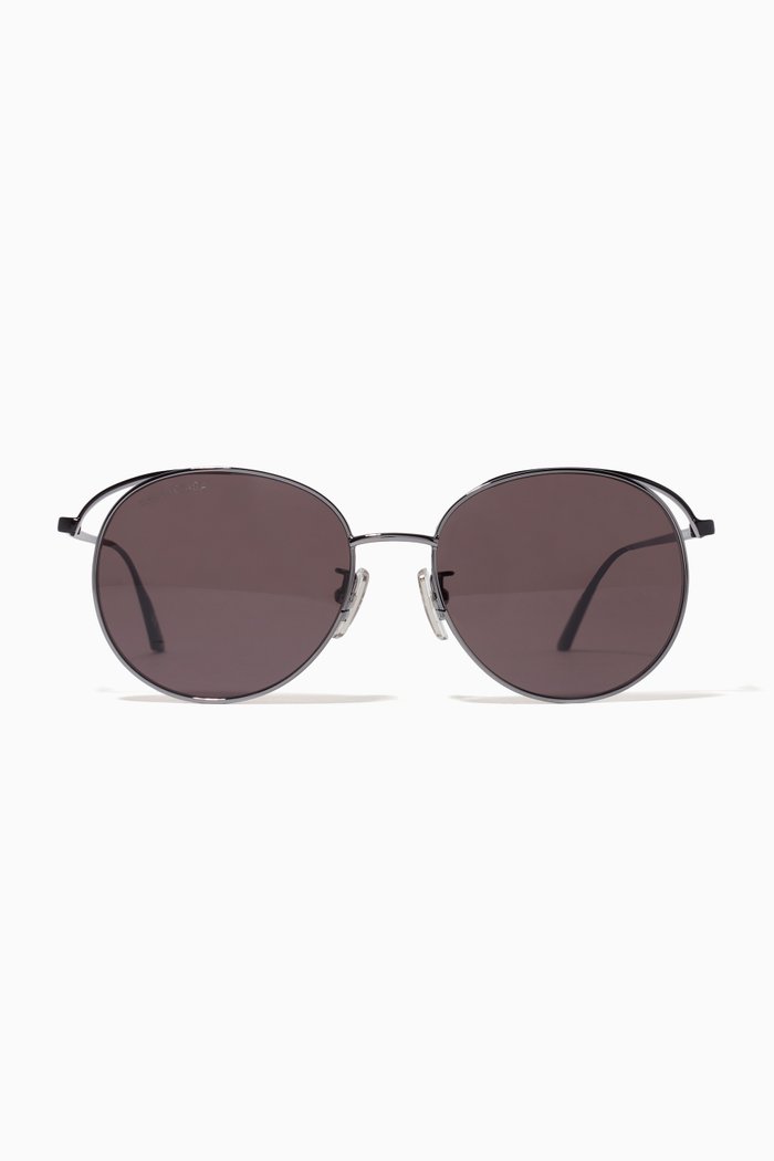 

Round Sunglasses in Metal, Grey