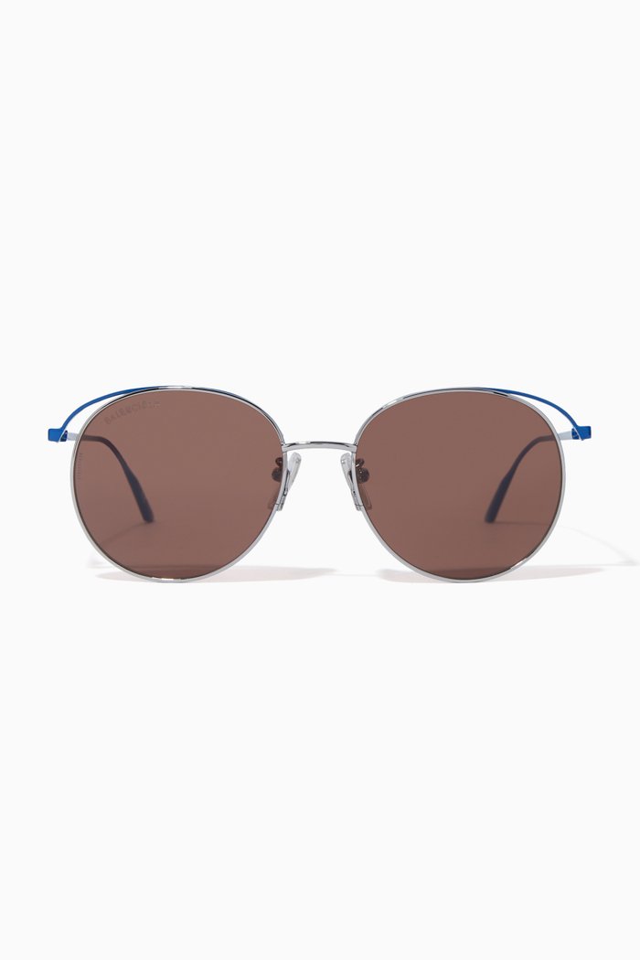 

Round Sunglasses in Metal, Grey