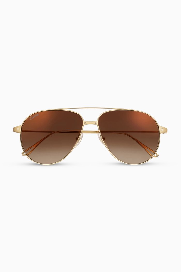 

Santos de Cartier Sunglasses in Metal, Gold