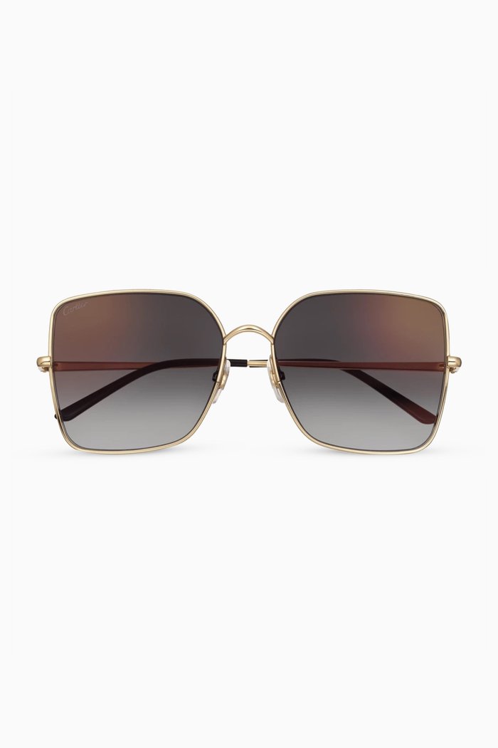

Panthère De Cartier Sunglasses in Metal, Gold