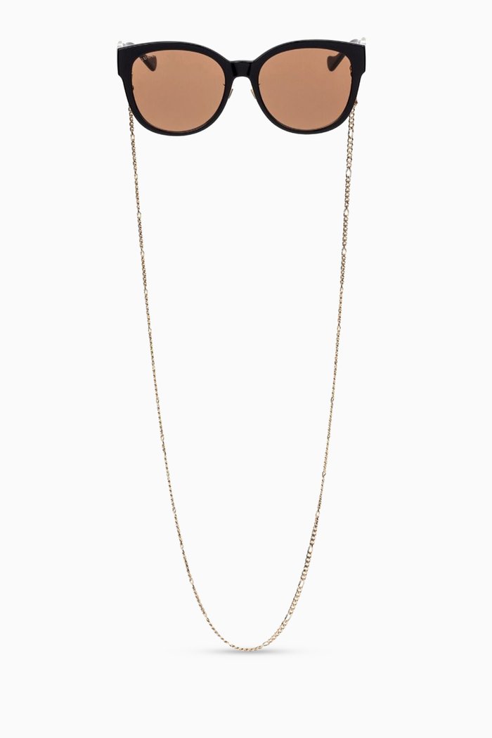 Square Sunglasses in Acetate, Black