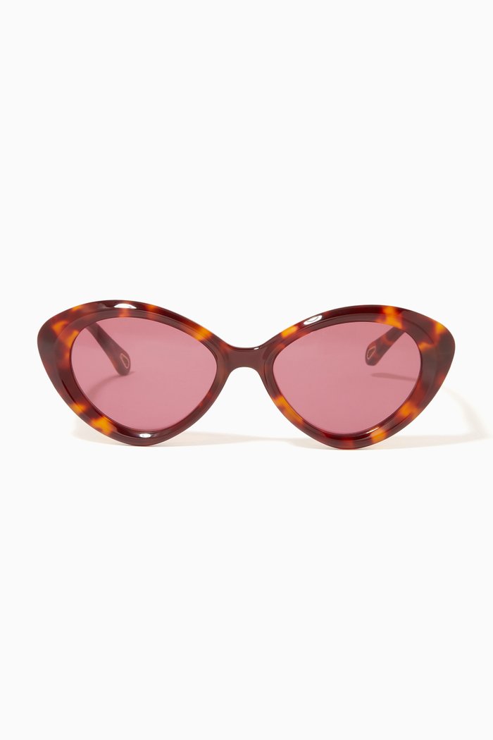 

Cat-Eye Sunglasses in Acetate, Brown