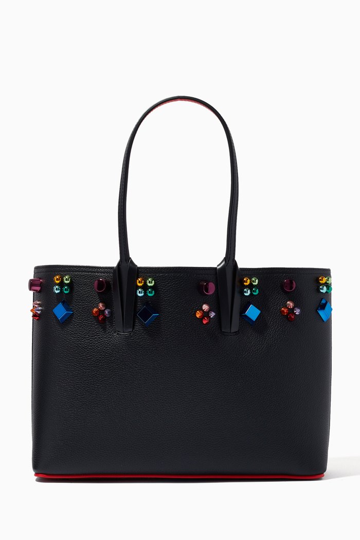 

Cabata Small Tote Bag in Grained Leather, Black