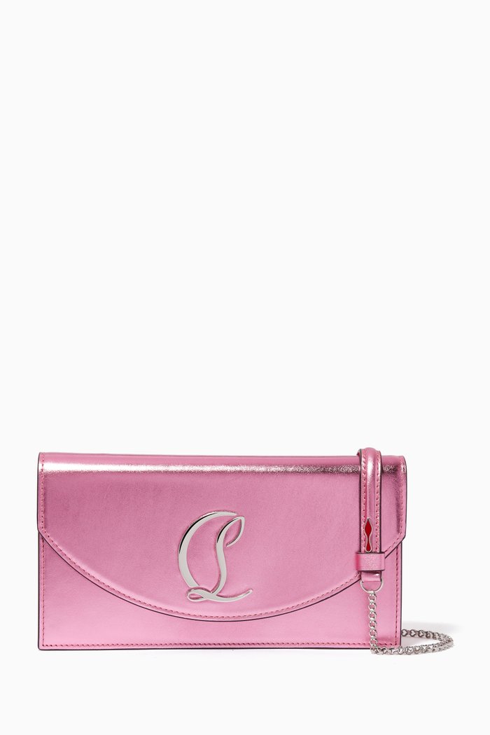 Loubi54 Clutch Bag in Patent Leather, Multicolour