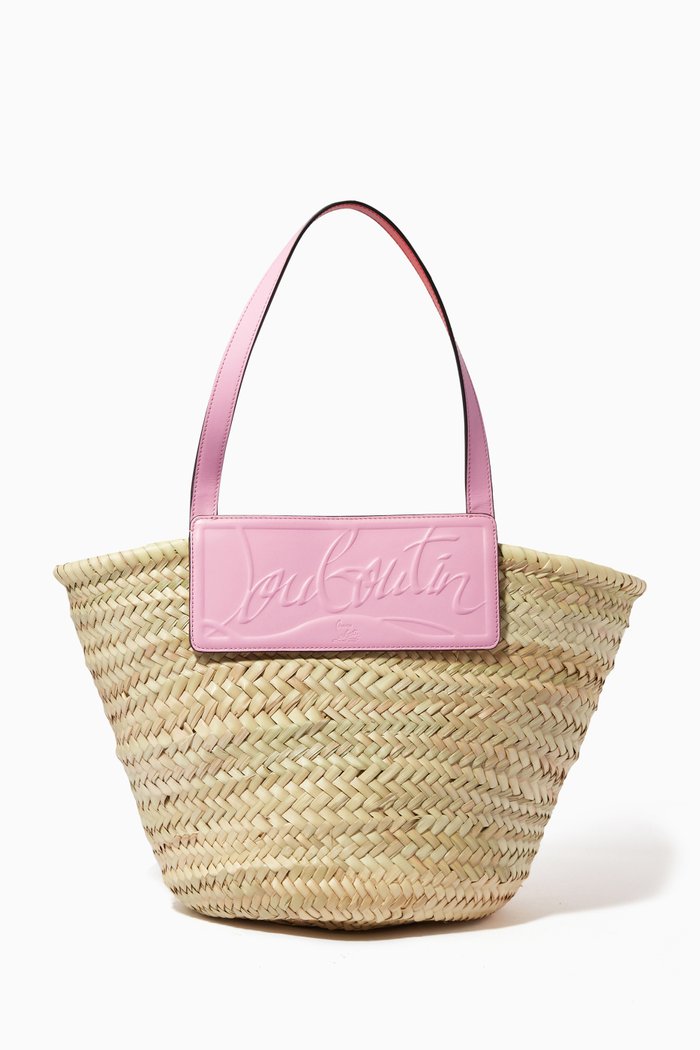 

Loubishore Bag in Braided Palm Leaves & Leather, Multicolour