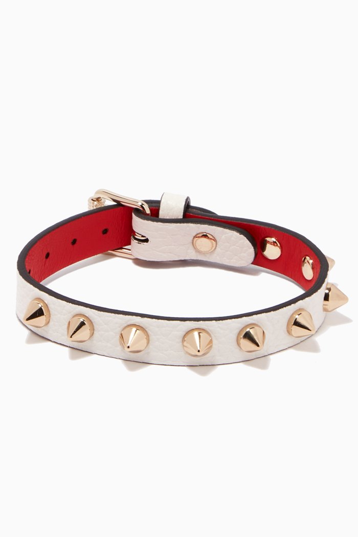 

Loubilink Bracelet in Pebbled Leather, Multicolour