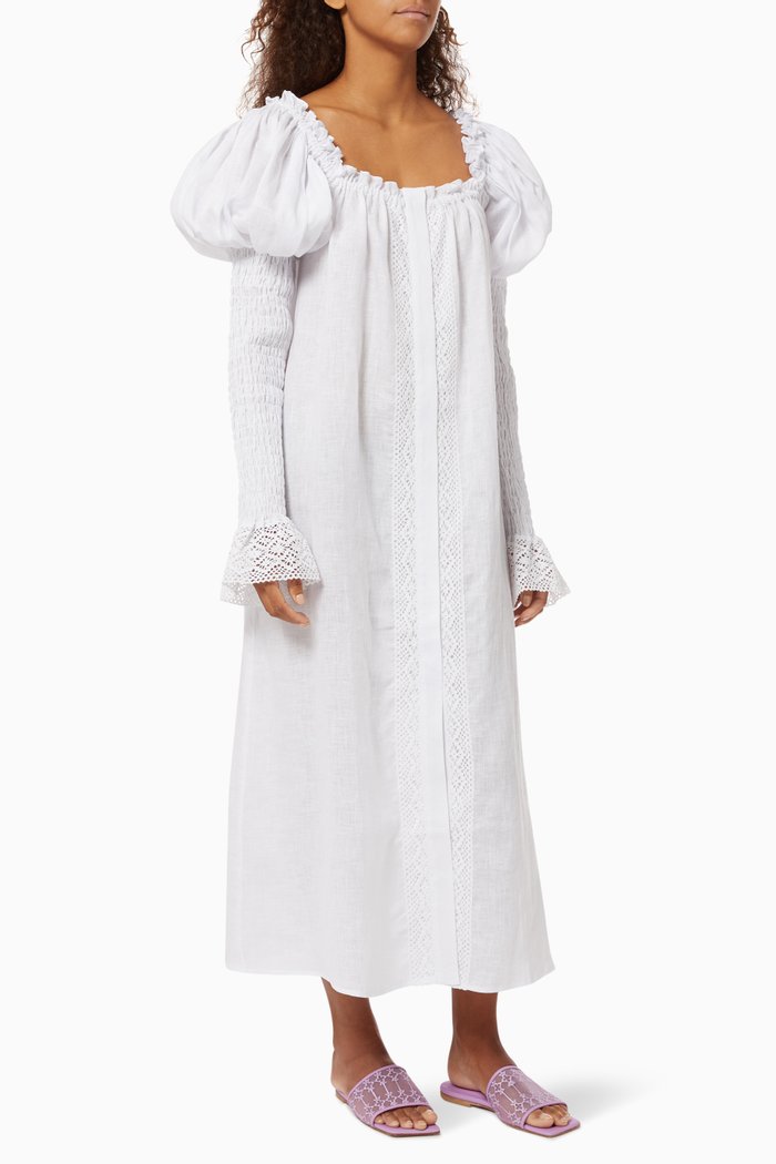 

Opera Dress in Linen, White