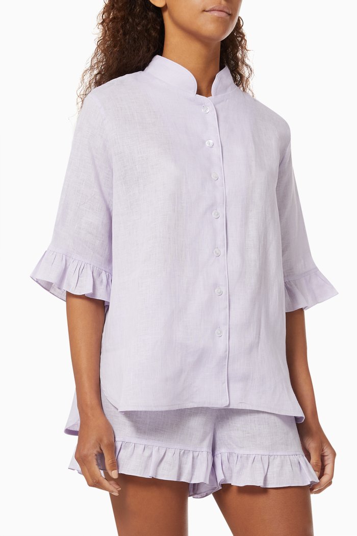 

Lounge Suit Set in Linen, Purple