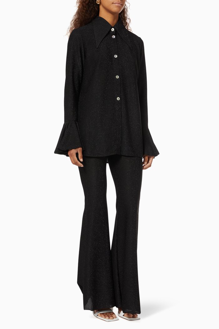 

Cosmos Lounge Suit in Lurex Blend, Black