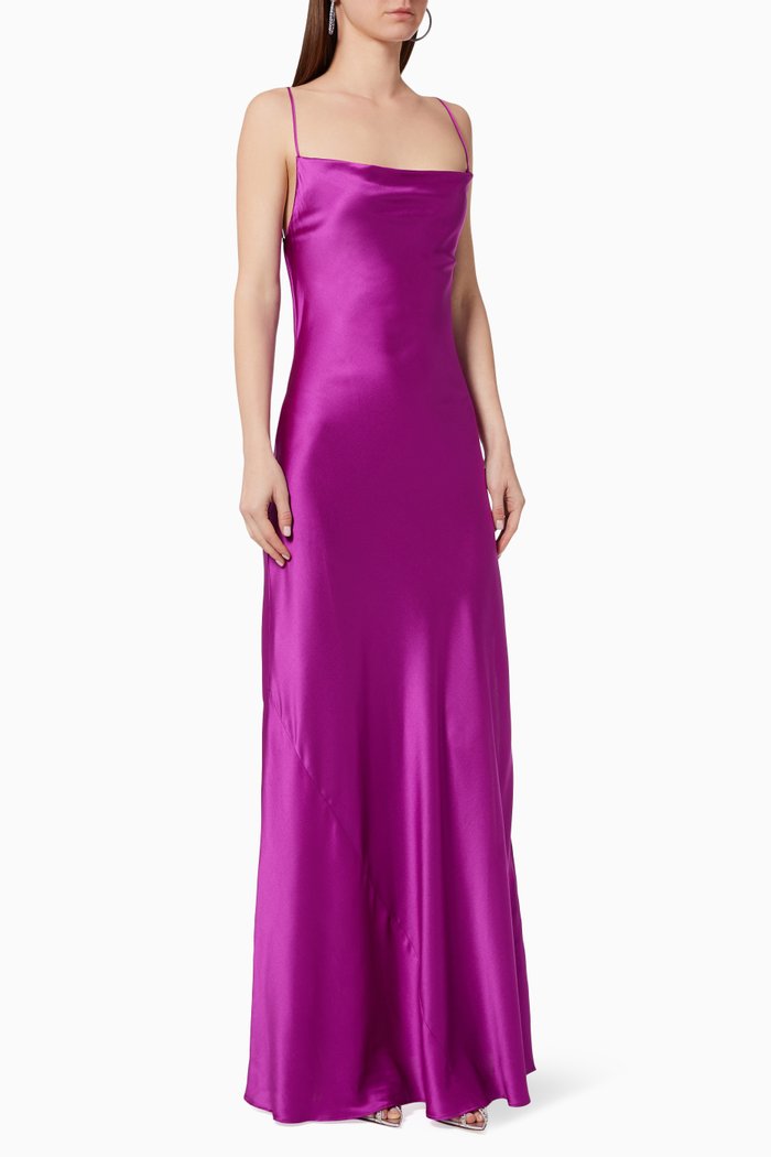 

Isabelle Maxi Slip Dress, Purple