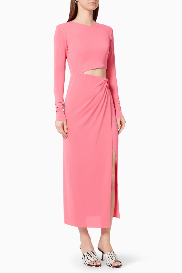 

Gia Cut-out Midi Dress, Pink
