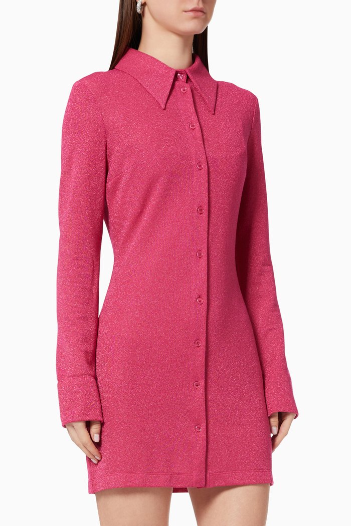 Ginevra Chemisier Mini Dress, Pink