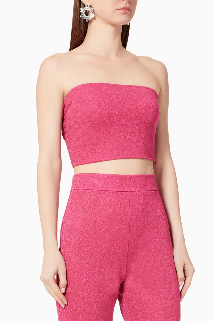 

Gwen Tube Top in Lurex, Pink