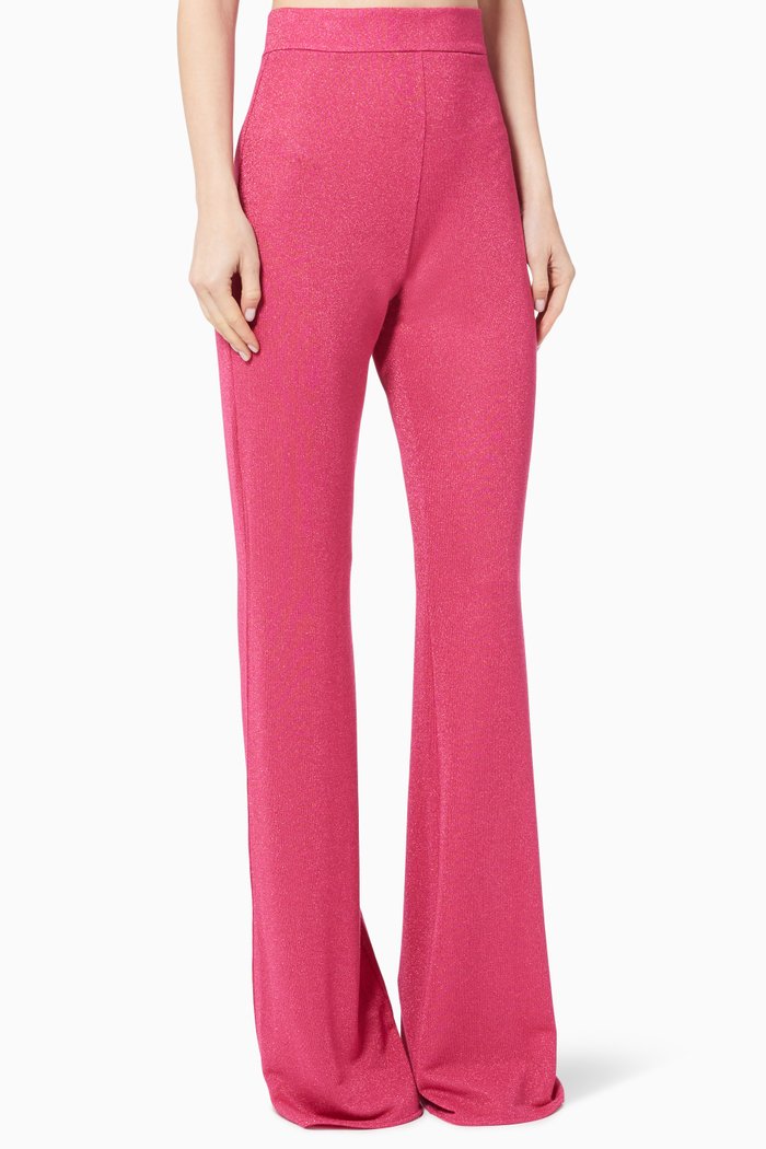 

Gaia Flare Pants in Lurex, Pink