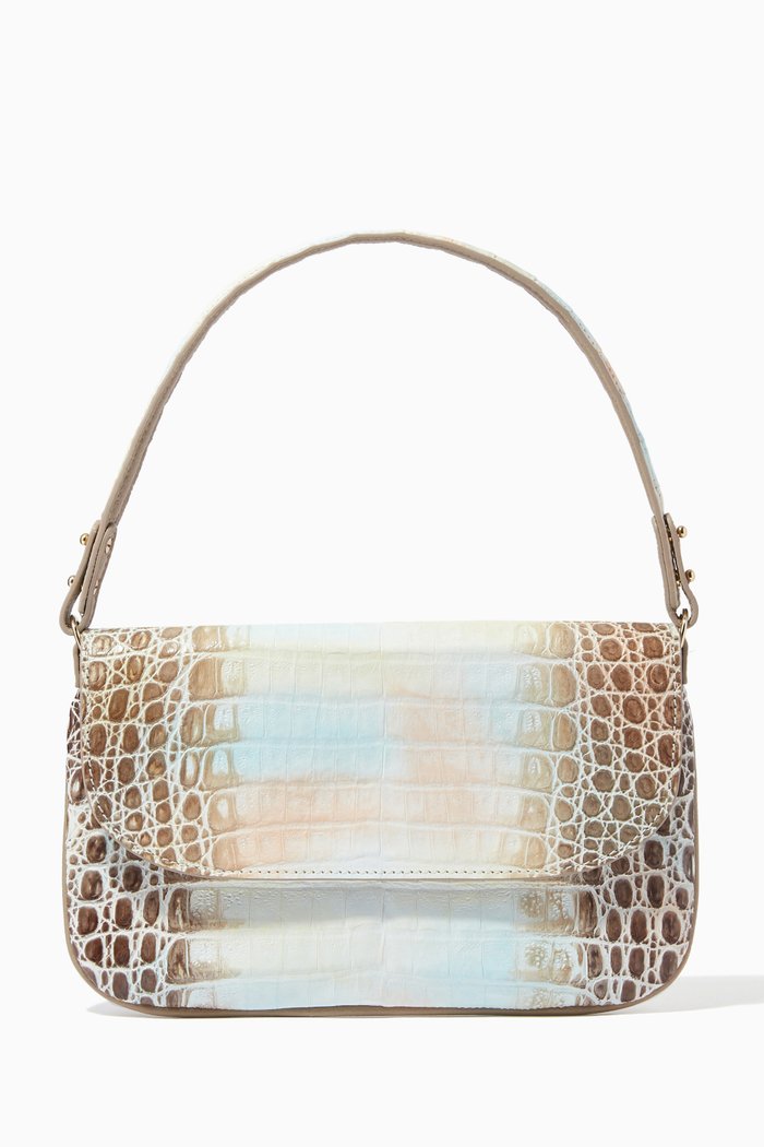 

Luisa Shoulder Bag in Crocodile Leather, Multicolour