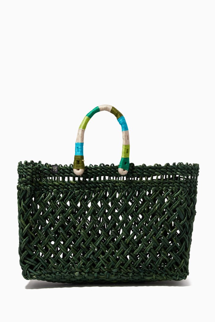 

Mia Hand-dyed Tote in Cornhusk, Green