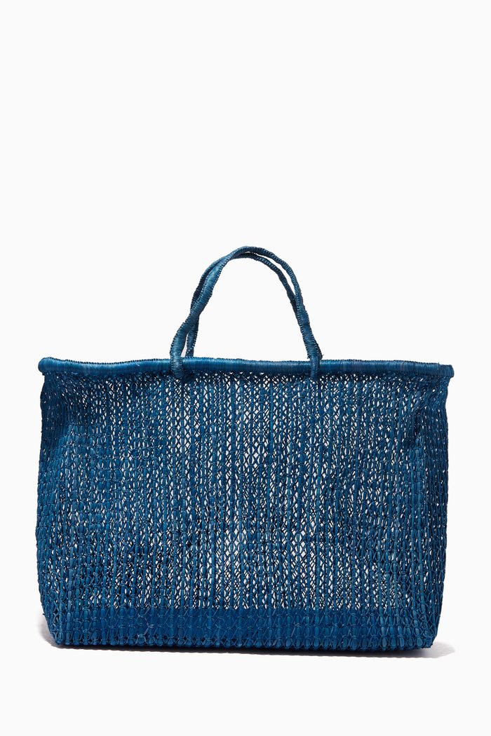 

Cambarazinho Tote in Buriti Straw, Blue