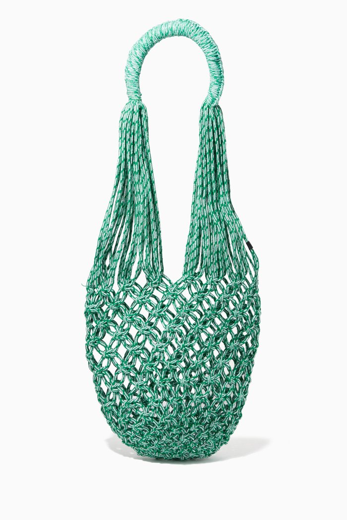 Kim Bucket Bag in Cotton, Green