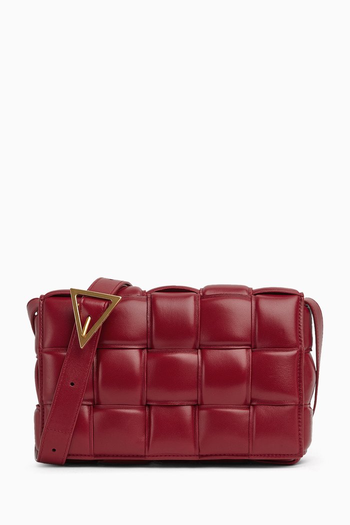 

Padded Cassette Bag in Nappa, Red