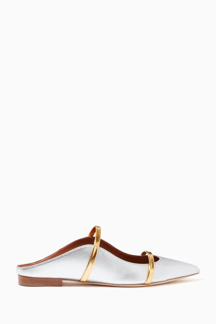 

Maureen Flats in Metallic Nappa, Silver