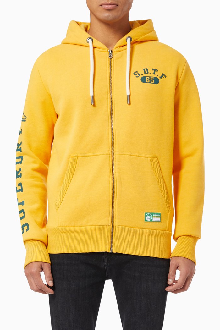 

Track & Field Hoodie in Cotton Blend, Yellow