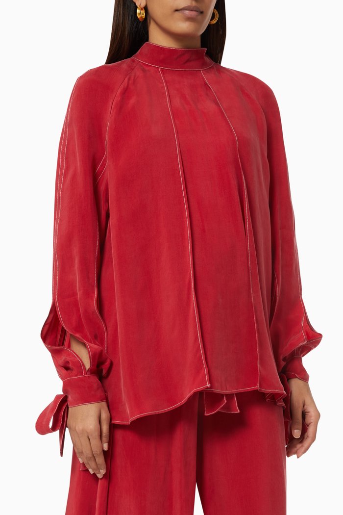 

Layered Blouse, Red