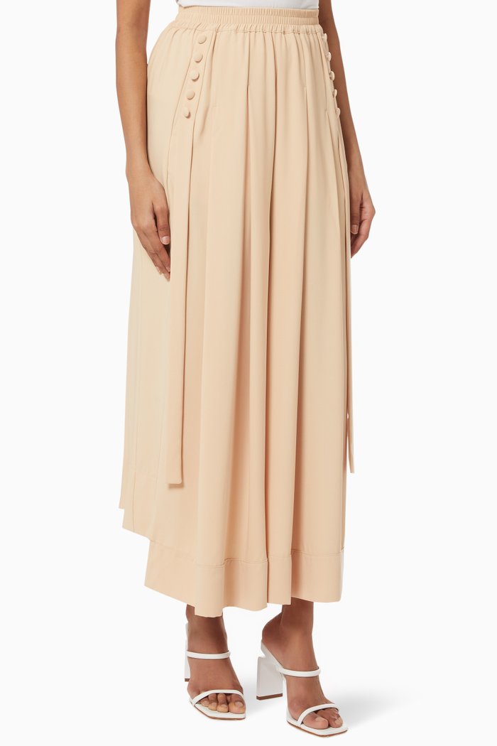 

Button Wide Leg Pants, Neutral