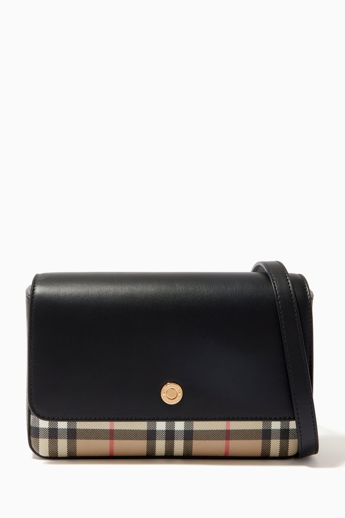 

New Hampshire Wallet on Strap in Coated Canvas & Leather, Black