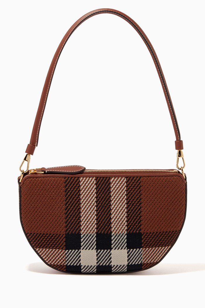 

Olympia Check Pouch, Brown