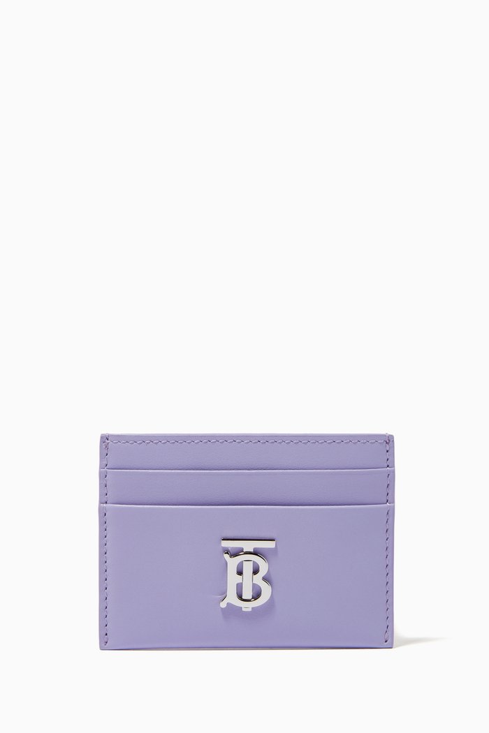 

Monogram Motif Card Case in Leather, Purple
