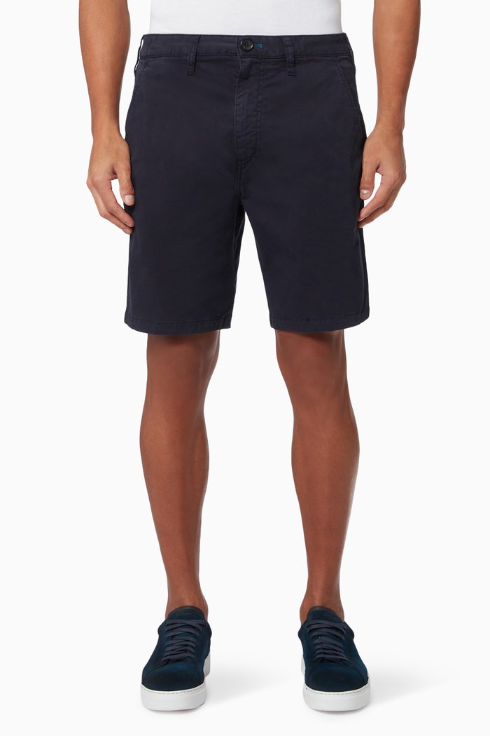 

Garment-dyed Shorts in Stretch Pima Cotton, Blue