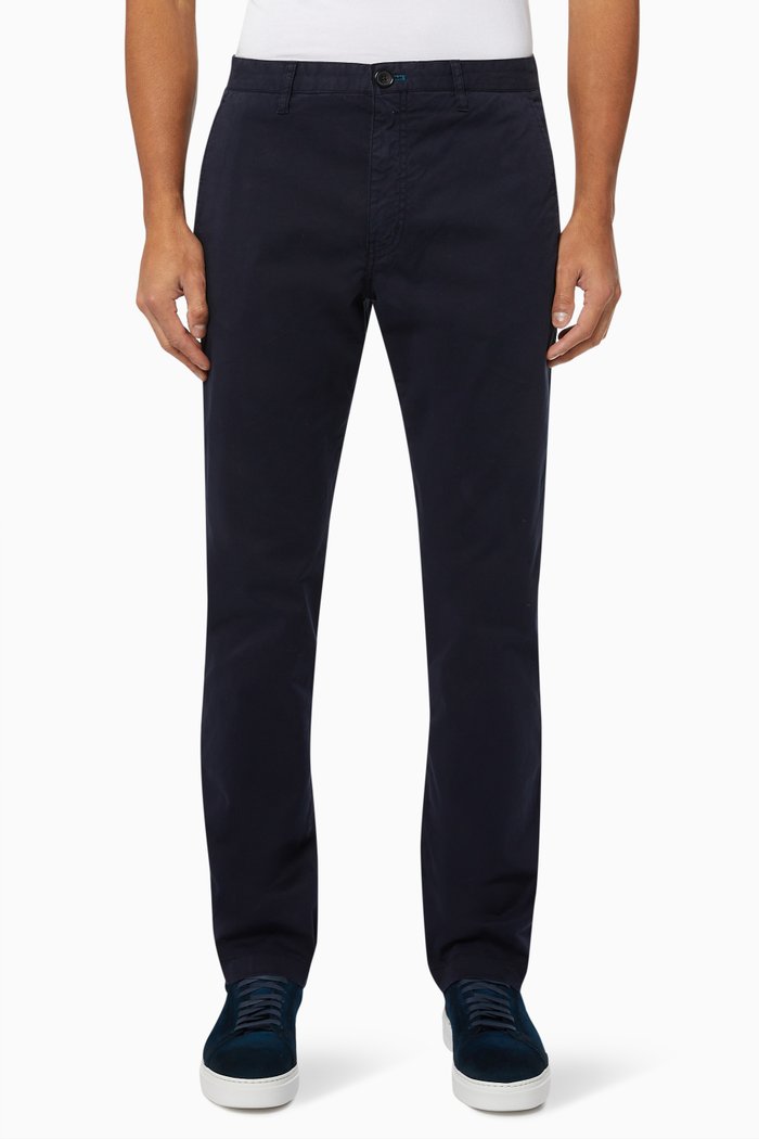 

Mid Fit Chinos in Stretch Cotton, Blue