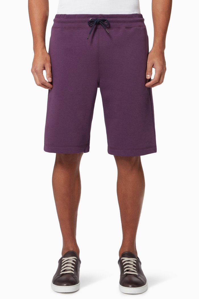 

Zebra Logo Shorts in Organic Cotton Jersey, Purple