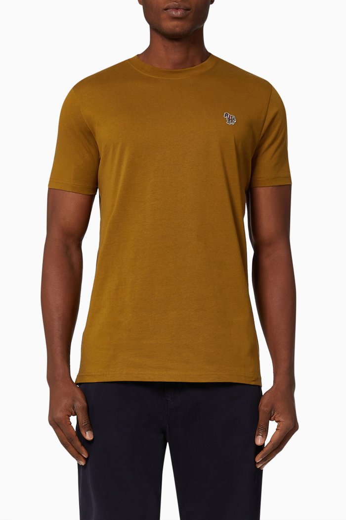 

Slim Fit Logo T-shirt in Cotton Jersey, Green