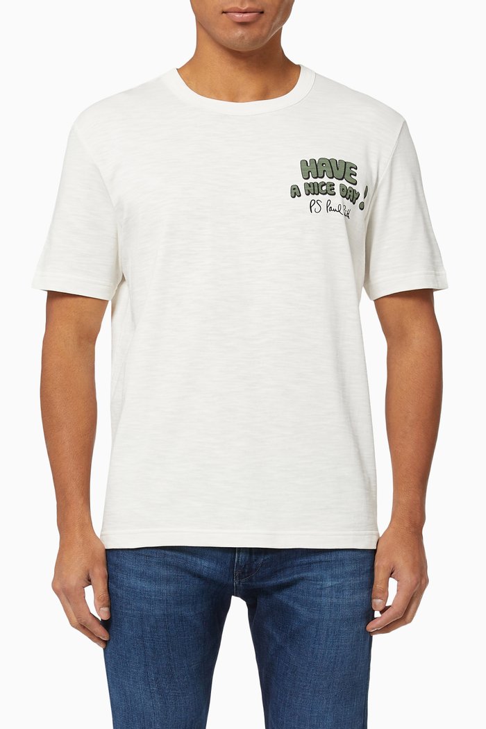 

Nice Day T-shirt in Jersey, White