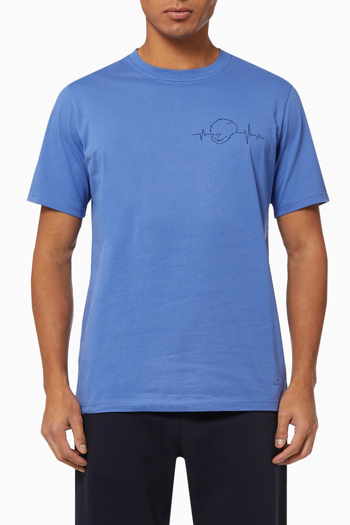 

Monkey Wave T-shirt in Jersey, Blue