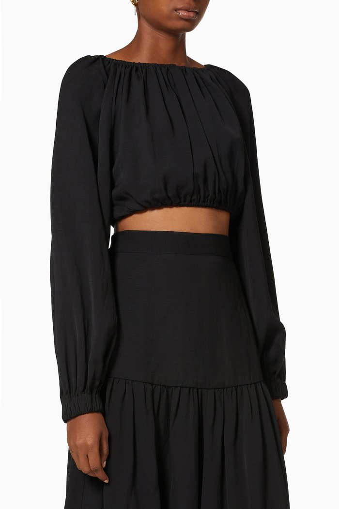 Young Lovers Top in Viscose, Black