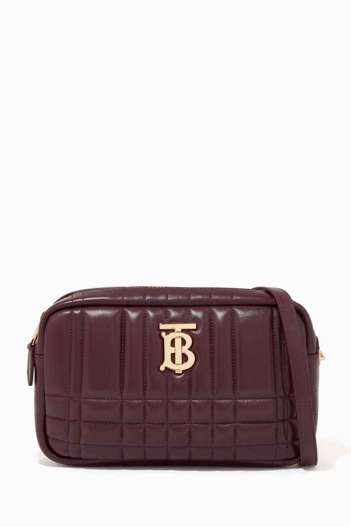 

Small Lola Bag in Quilted Lambskin, Burgundy