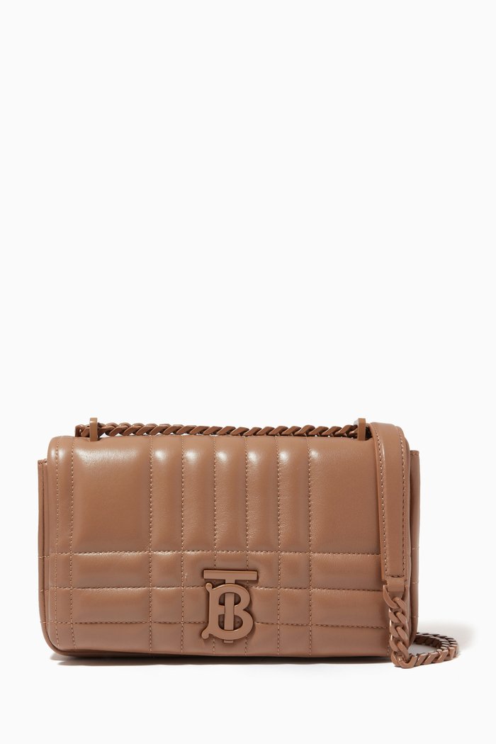

Small Lola Bag in Quilted Lambskin, Neutral