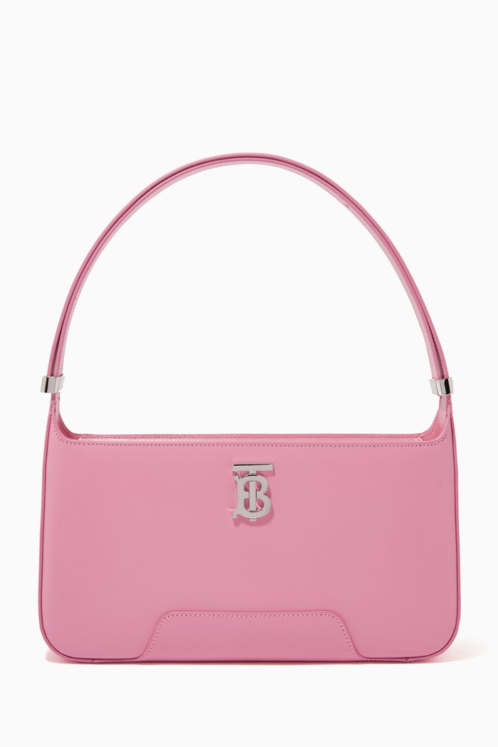 

TB Shoulder Bag in Leather, Pink