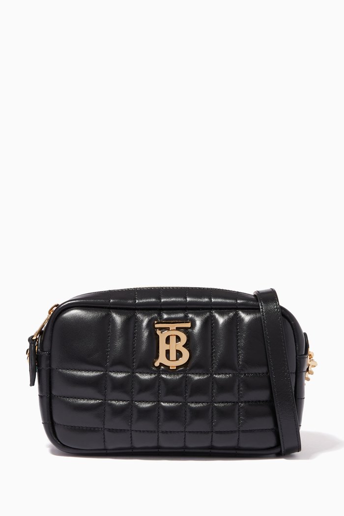 

Mini Lola Camera Bag in Quilted Lambskin, Black