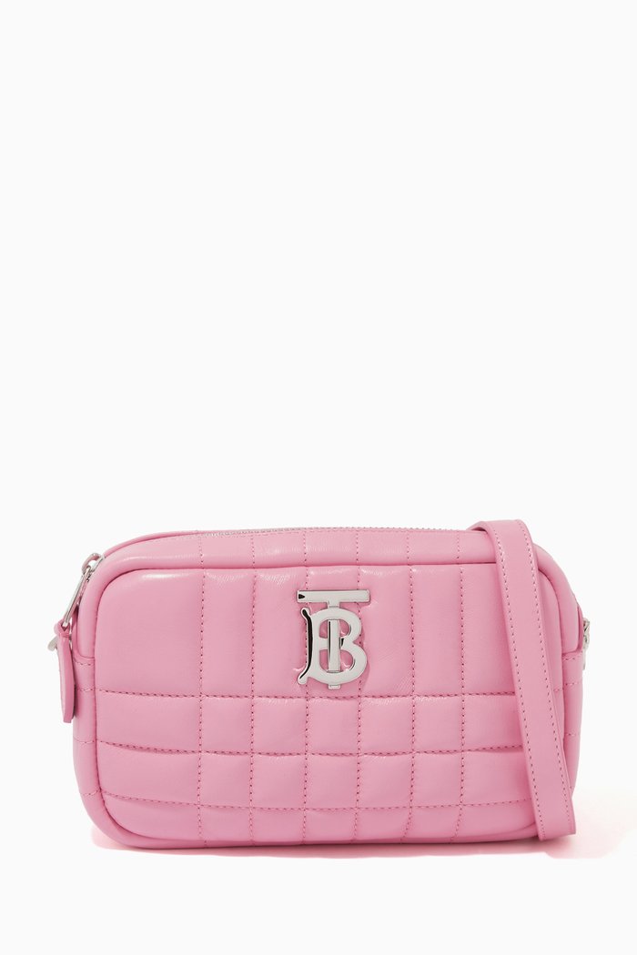 

Mini Lola Camera Bag in Quilted Lambskin, Pink