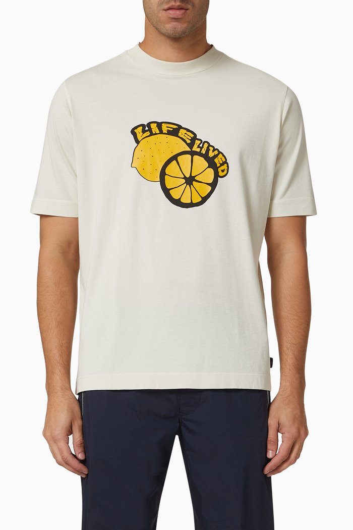 Life Lived T-shirt in Organic Cotton Jersey, White